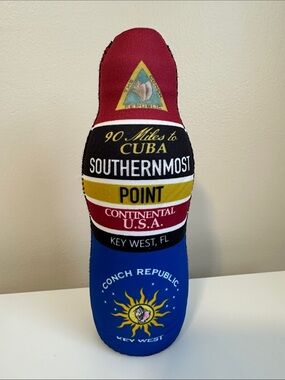 Southernmost Point Key West Red, Black & Blue Souvenir Bottle Cover